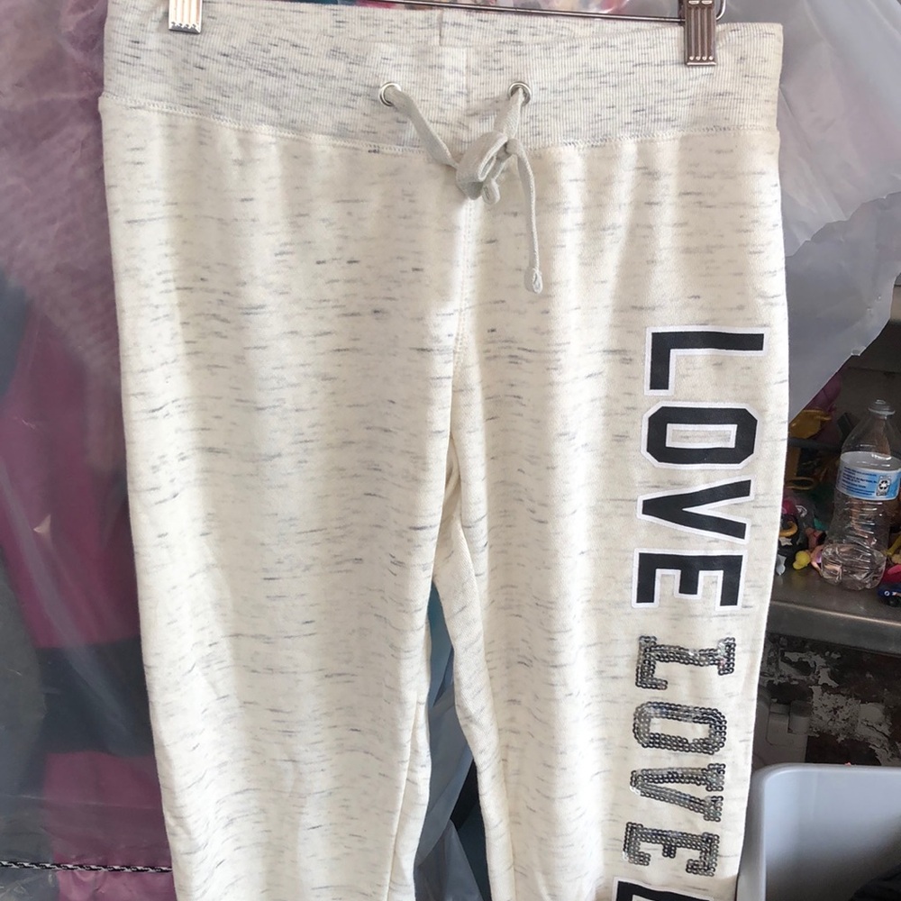 Reflex Cream Joggers with Love Print